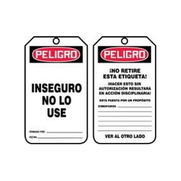 Accuform Danger, RP-Plastic, 3-1/4 in Width, 0.075 in Height, , 5 PK SHMDT126PTM - main